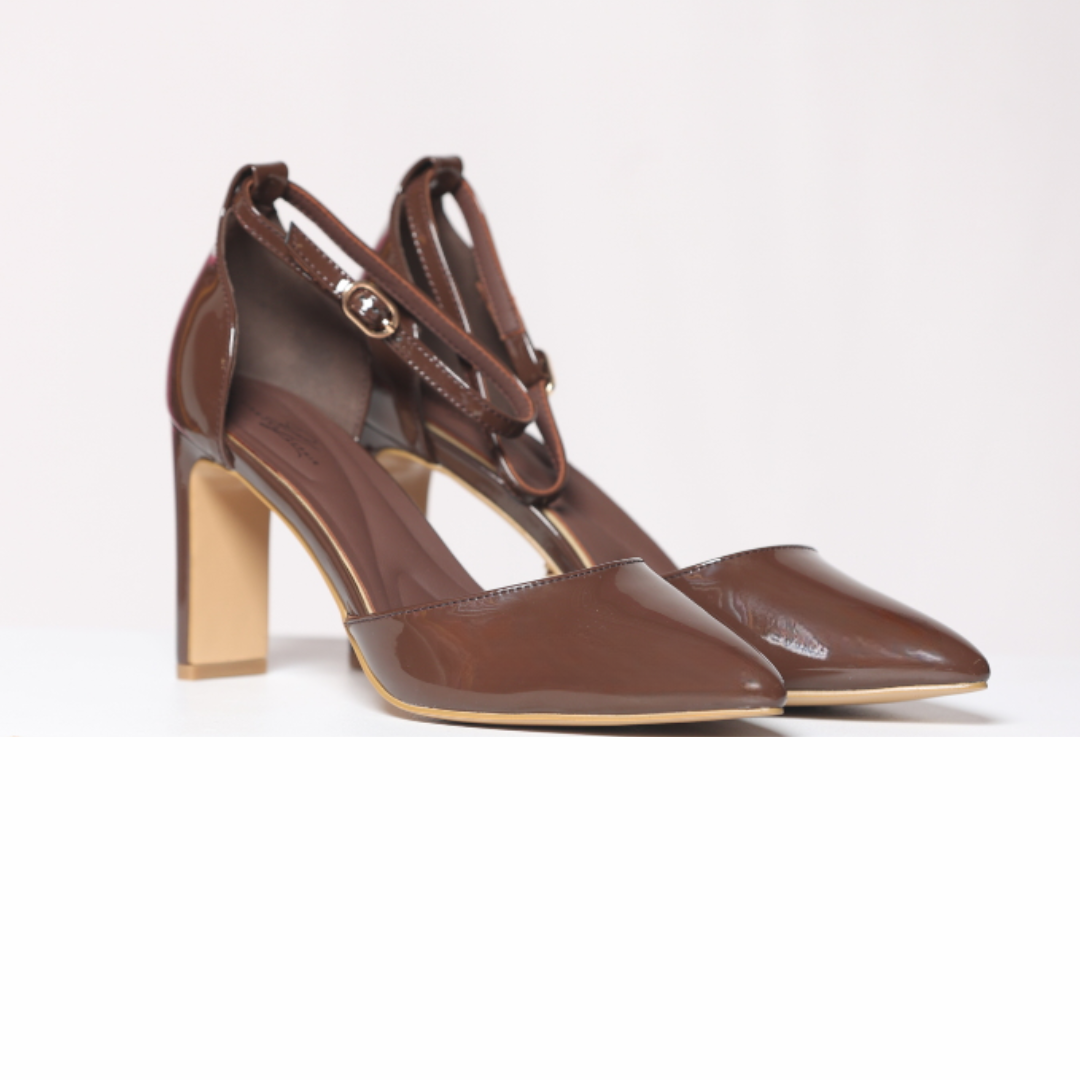 Cocoa Sinatra Patent Leather Pump