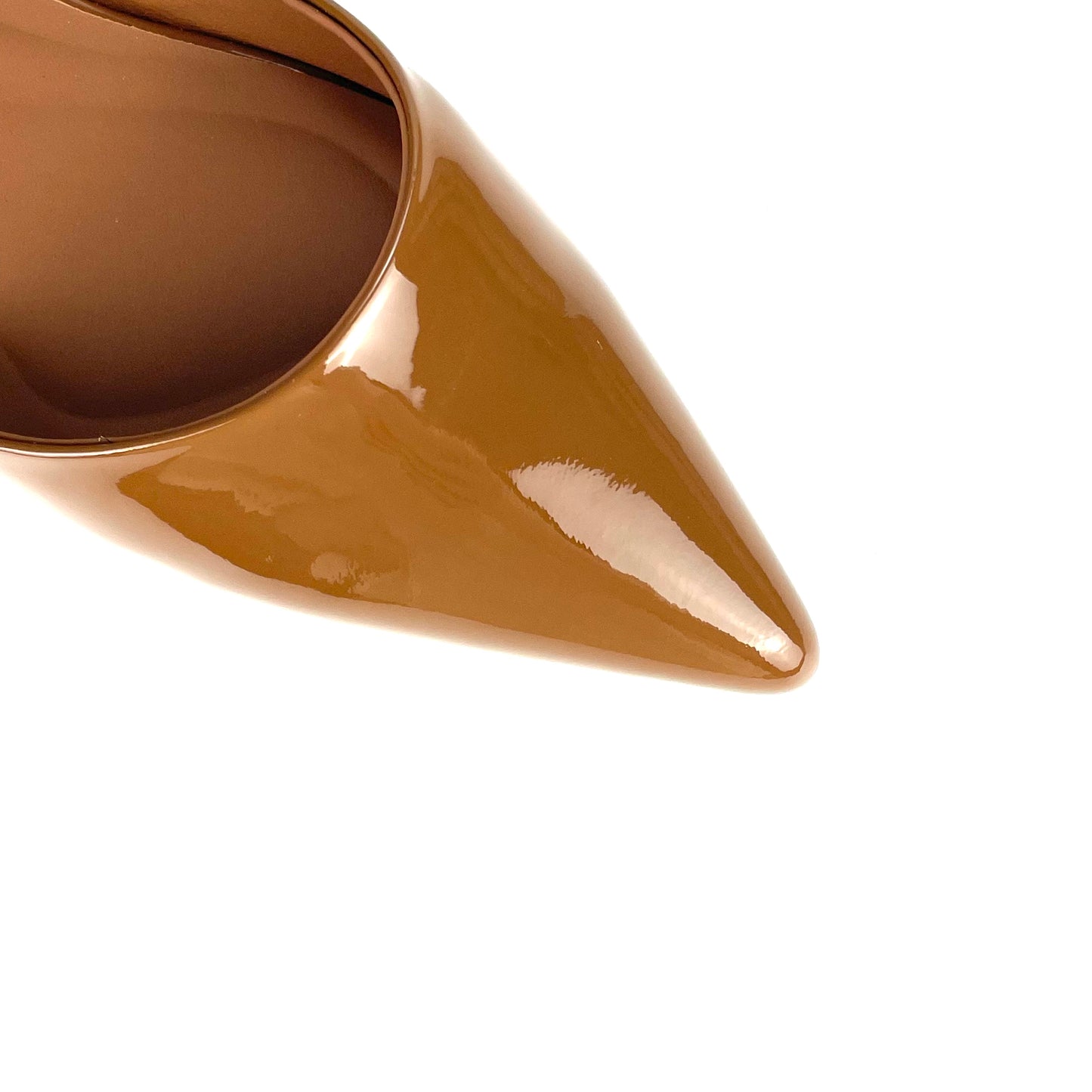 Golden Brown Tomika Patent Leather Kitten Heel (Coming in July)