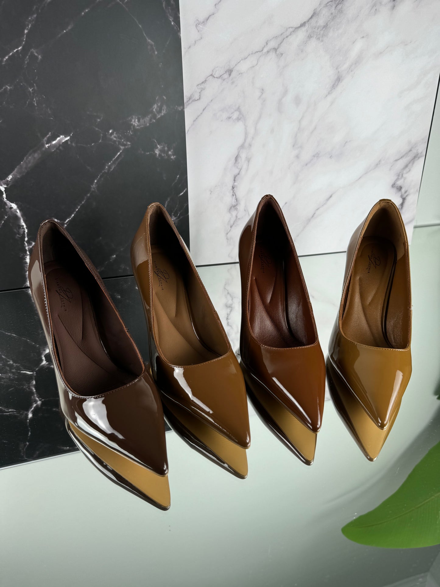 Mocha Tiffany Patent Leather Pump