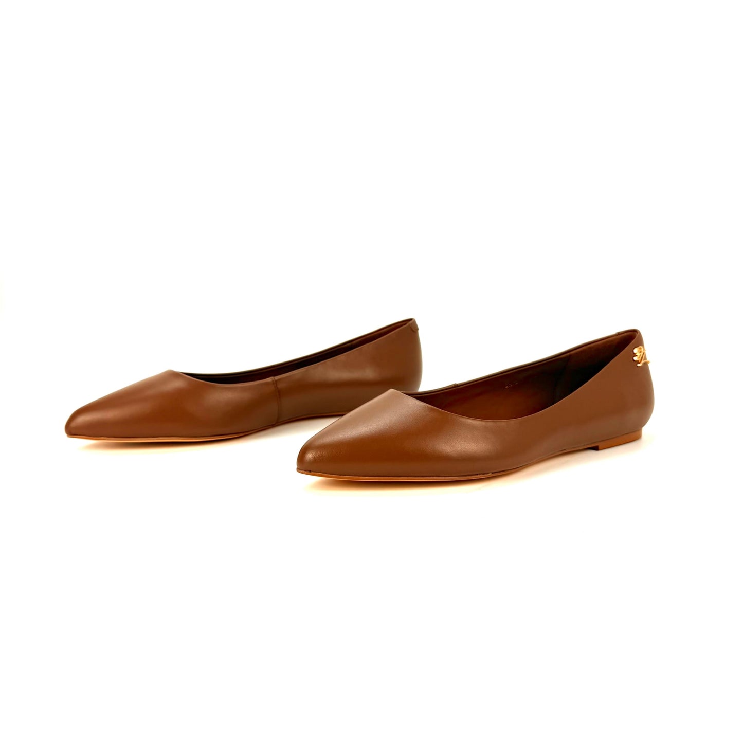 Mocha Gloria Matte Leather Ballet Flats