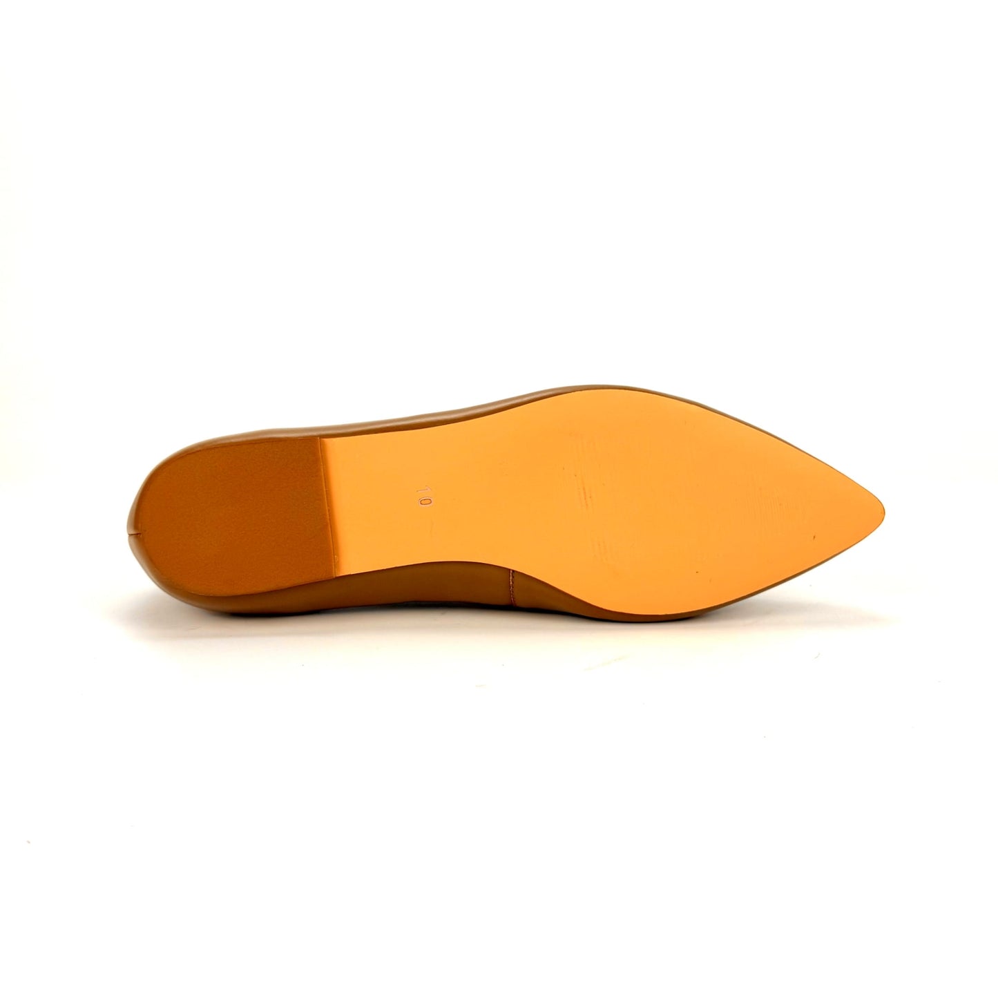 Caramel Gloria Matte Leather Ballet Flats