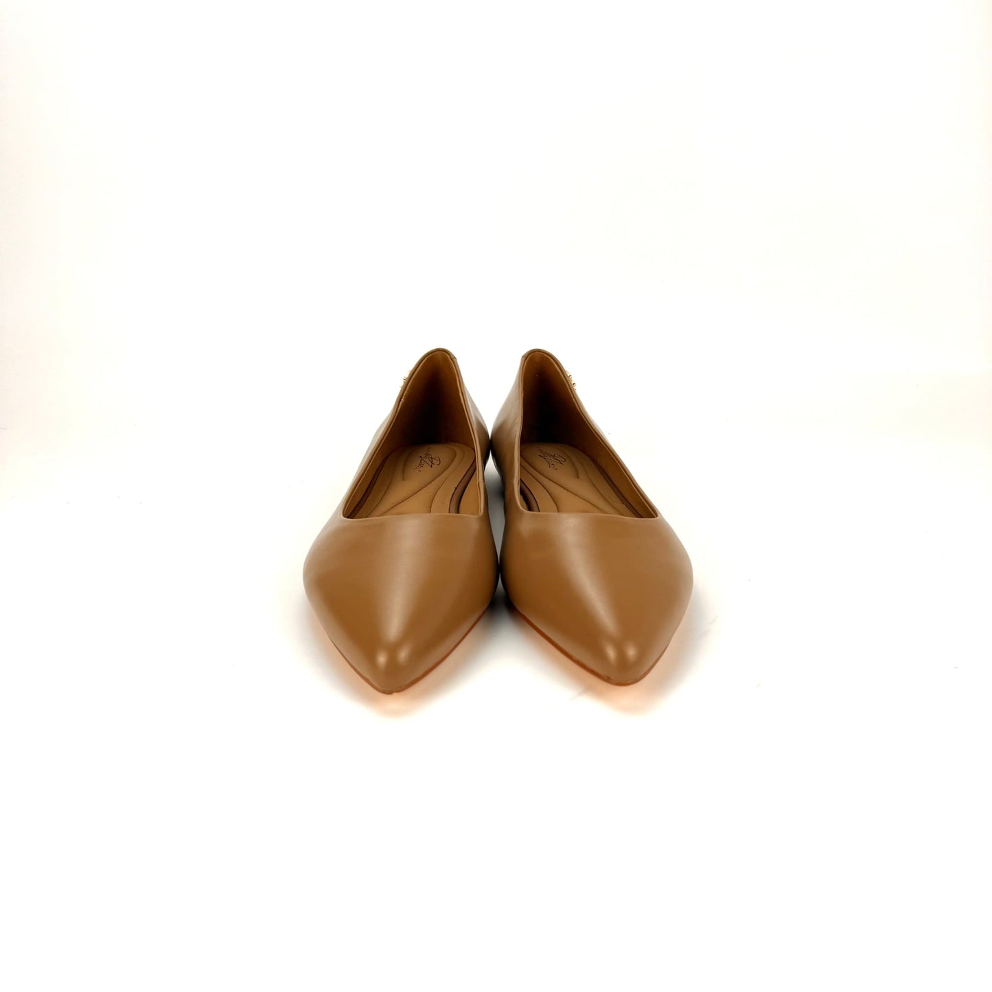 Caramel Gloria Matte Leather Ballet Flats