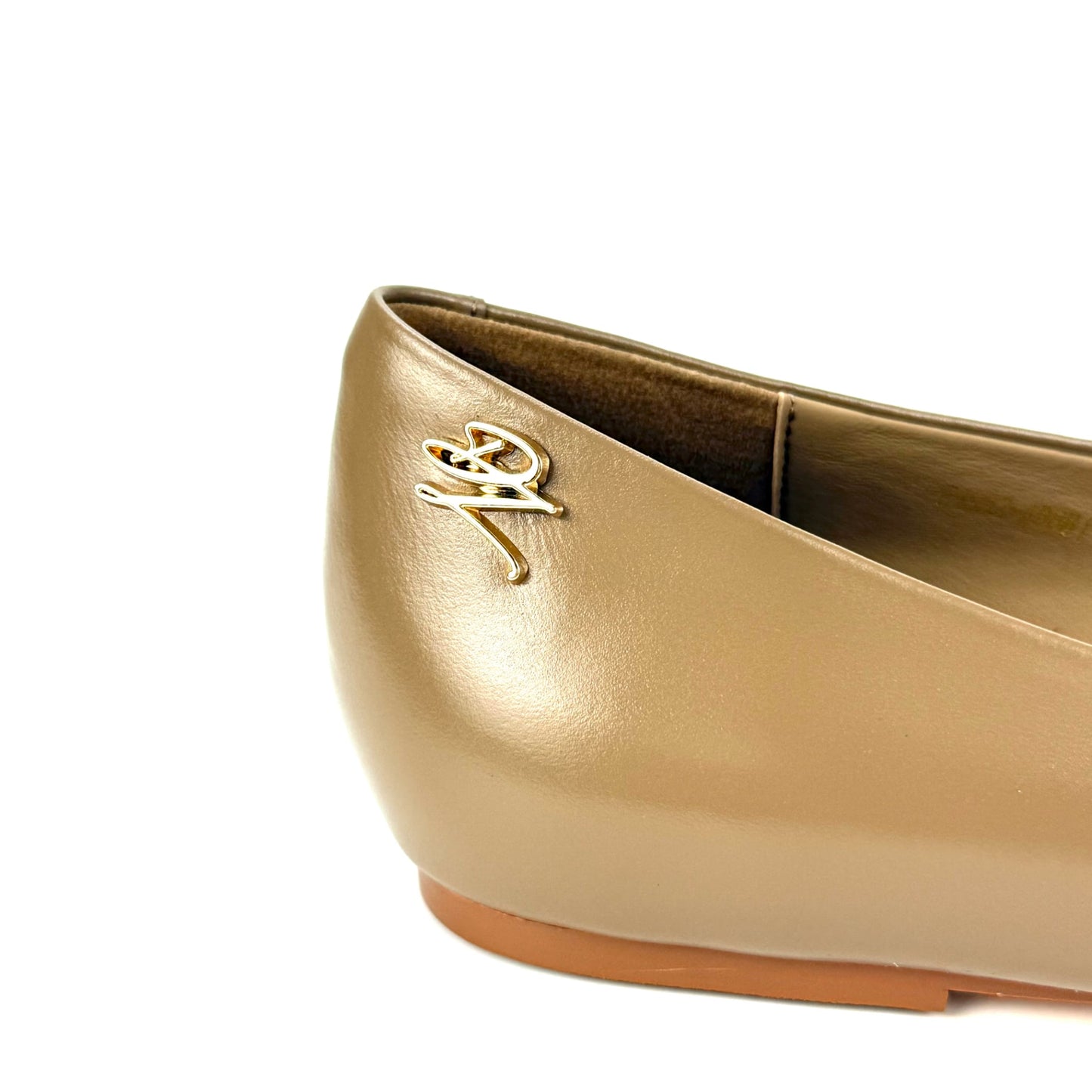 Caramel Gloria Matte Leather Ballet Flats