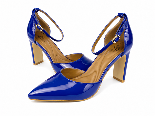 Royal Blue Sinatra Patent Leather Pump