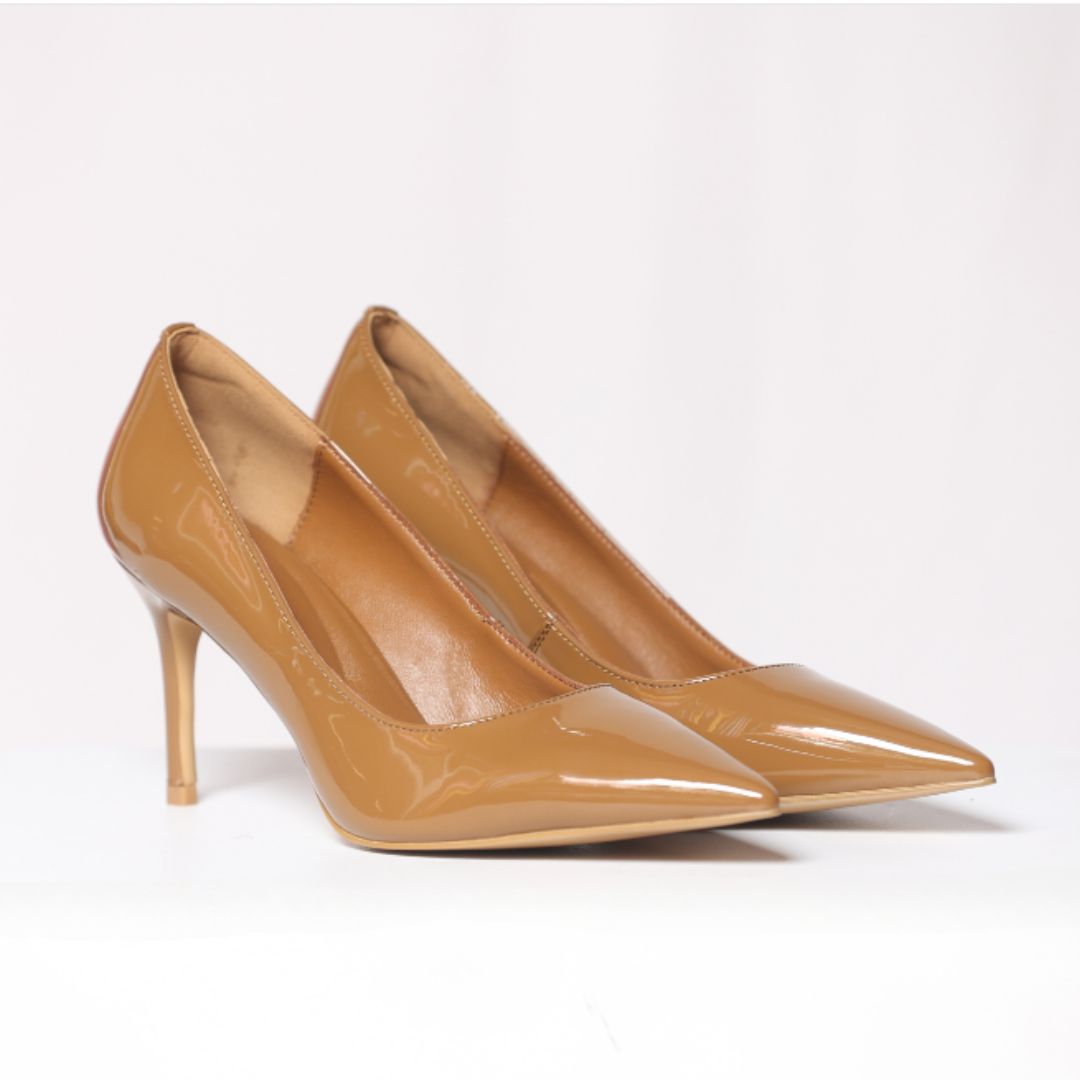 Golden Brown Tiffany Patent Leather Pump