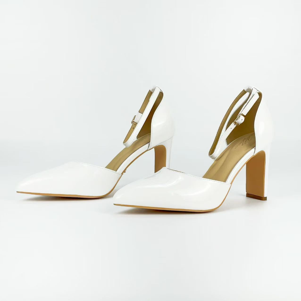 White Sinatra Patent Leather Pump
