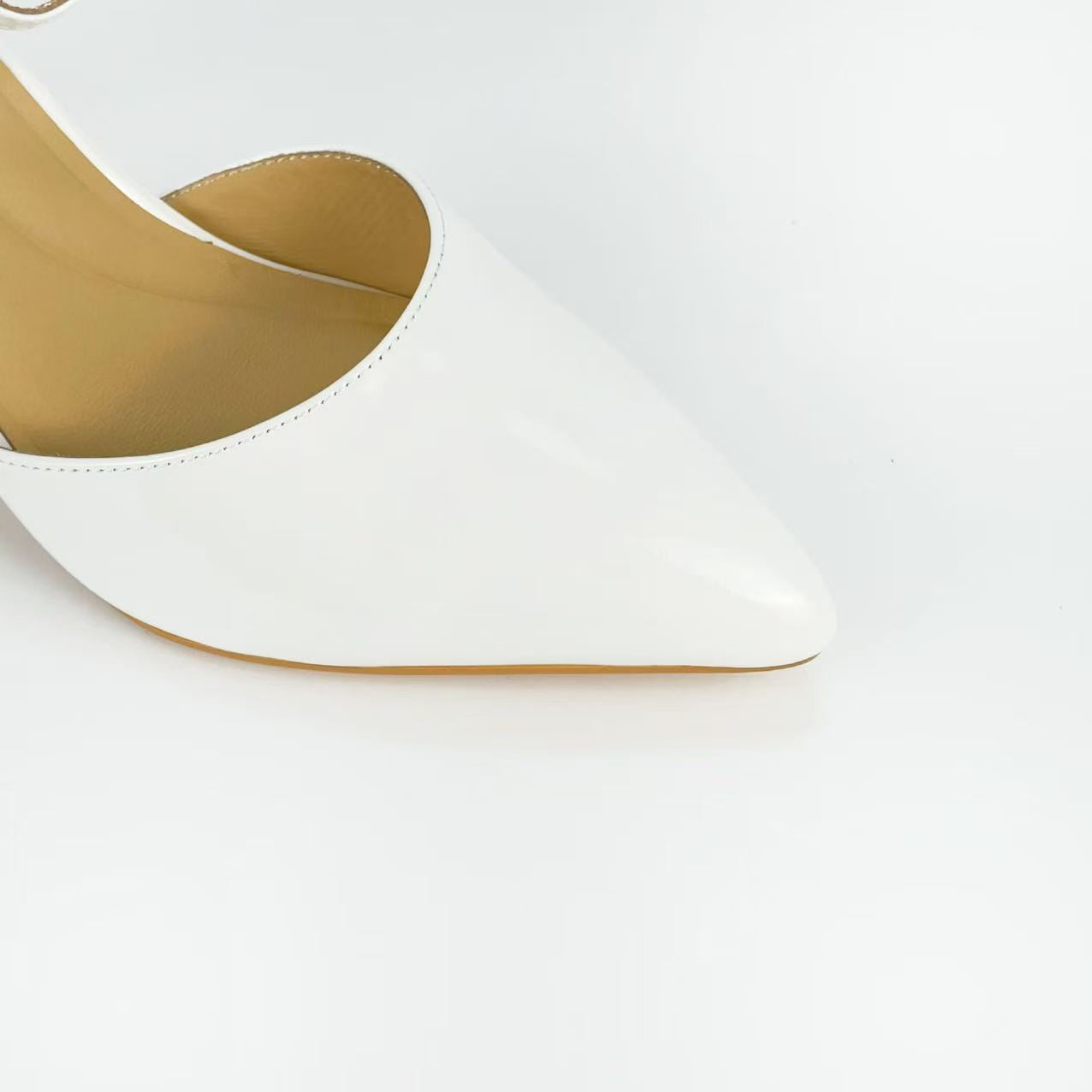 White Sinatra Patent Leather Pump