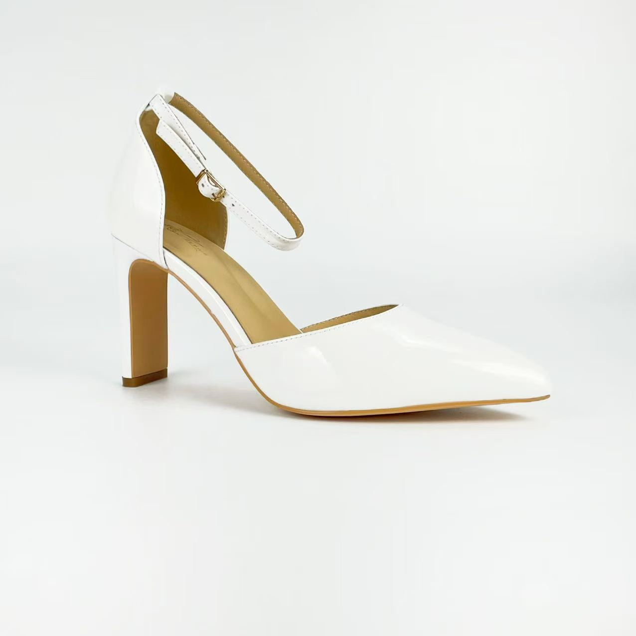 White Sinatra Patent Leather Pump