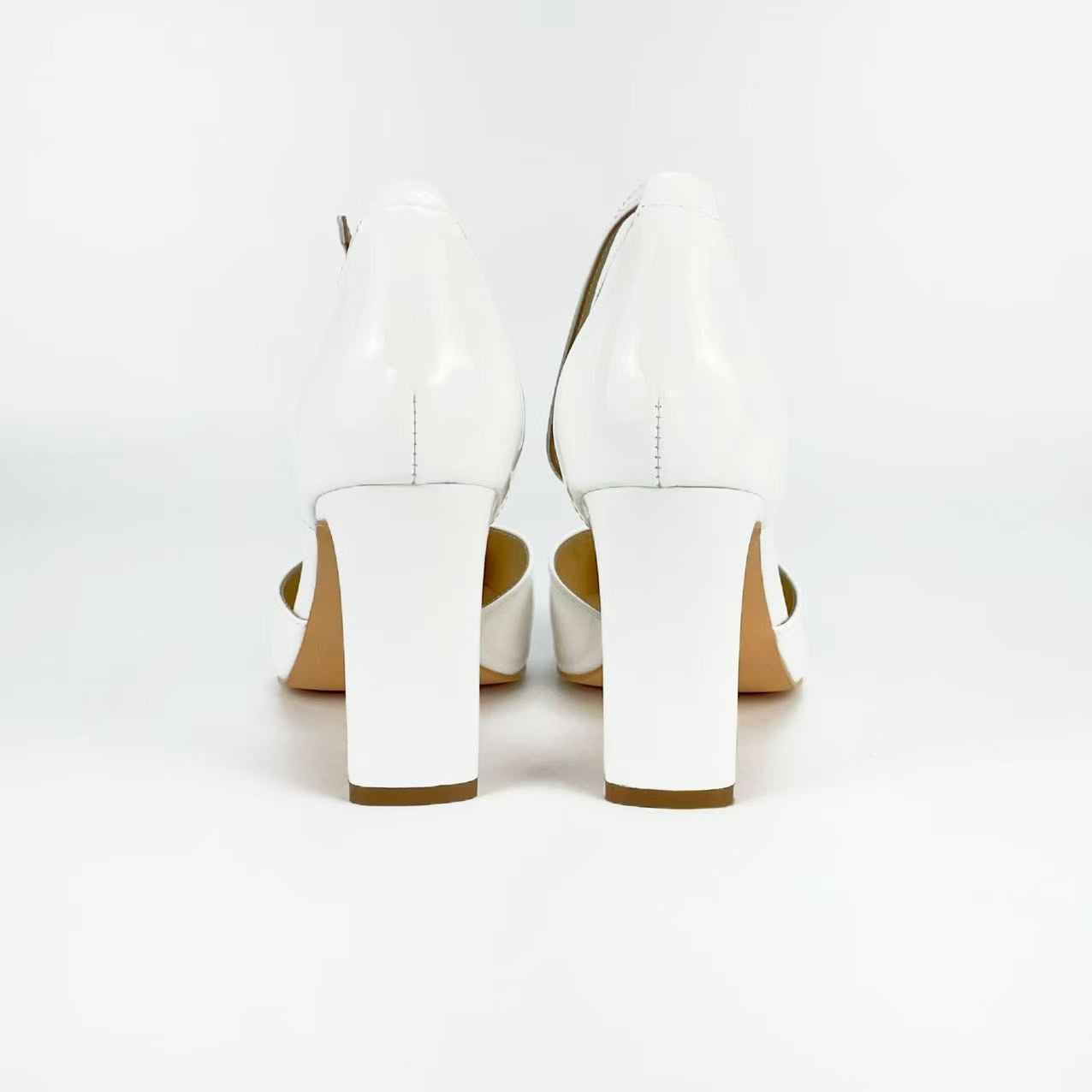 White Sinatra Patent Leather Pump